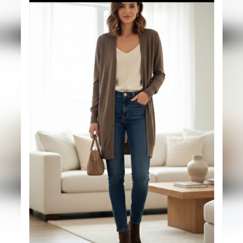 Loro Piana Brown Cashmere Blend Button Front Cardigan S 4 IT 40 Bx29